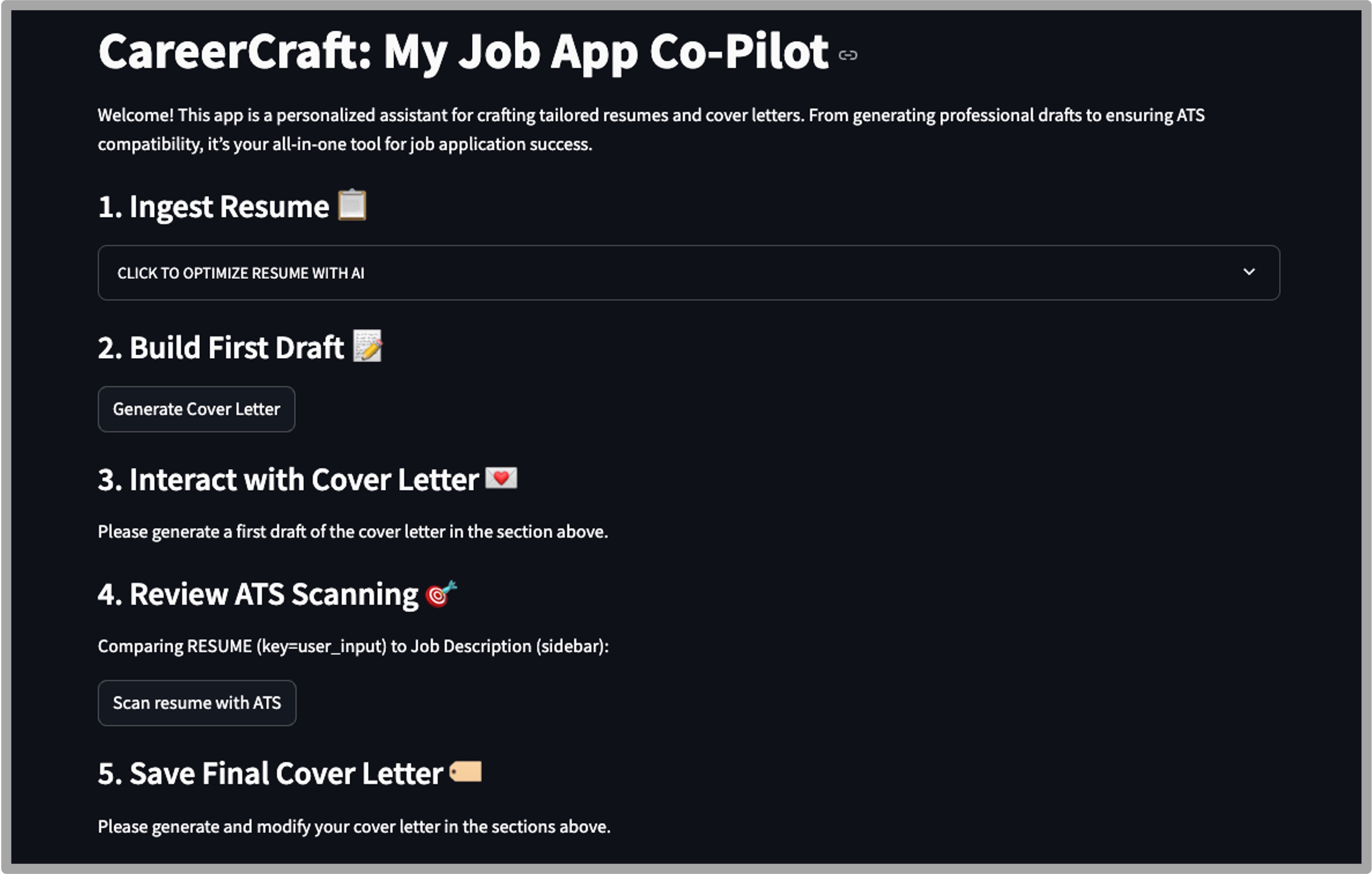 CareerCraft App Screenshot